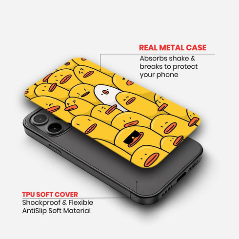 Yellow Duck Crowd with White Duck Case image 1